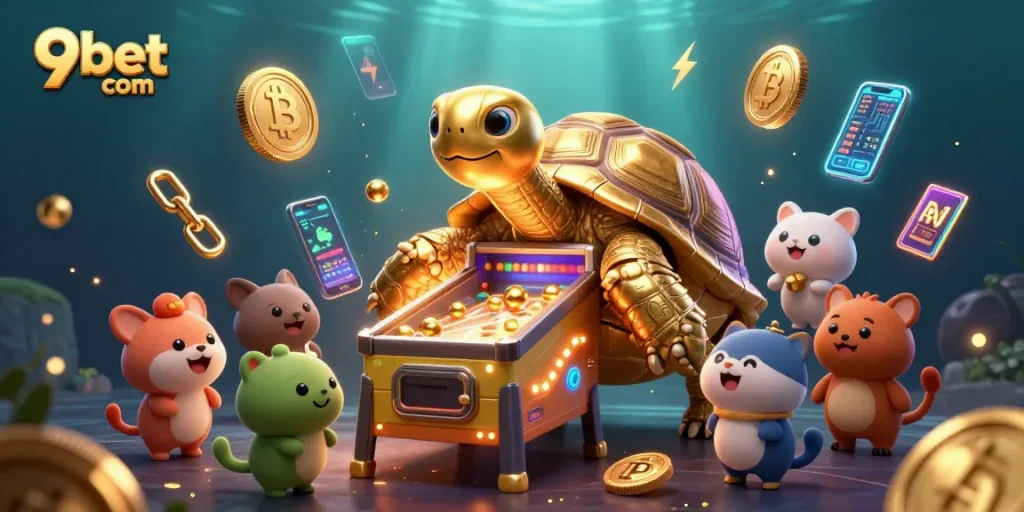 Experience exciting gaming at 9bet com: Play on a unique pinball-themed casino created with vibrant details.