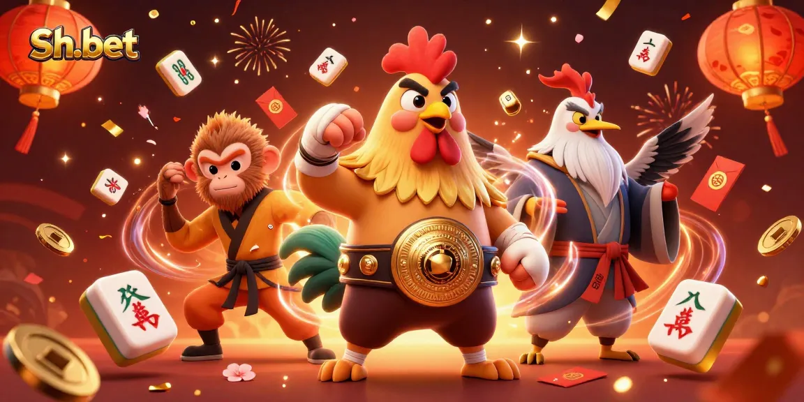 Engage with sh-bet through a vibrant 3D illustration featuring dynamic characters and festive casino elements.