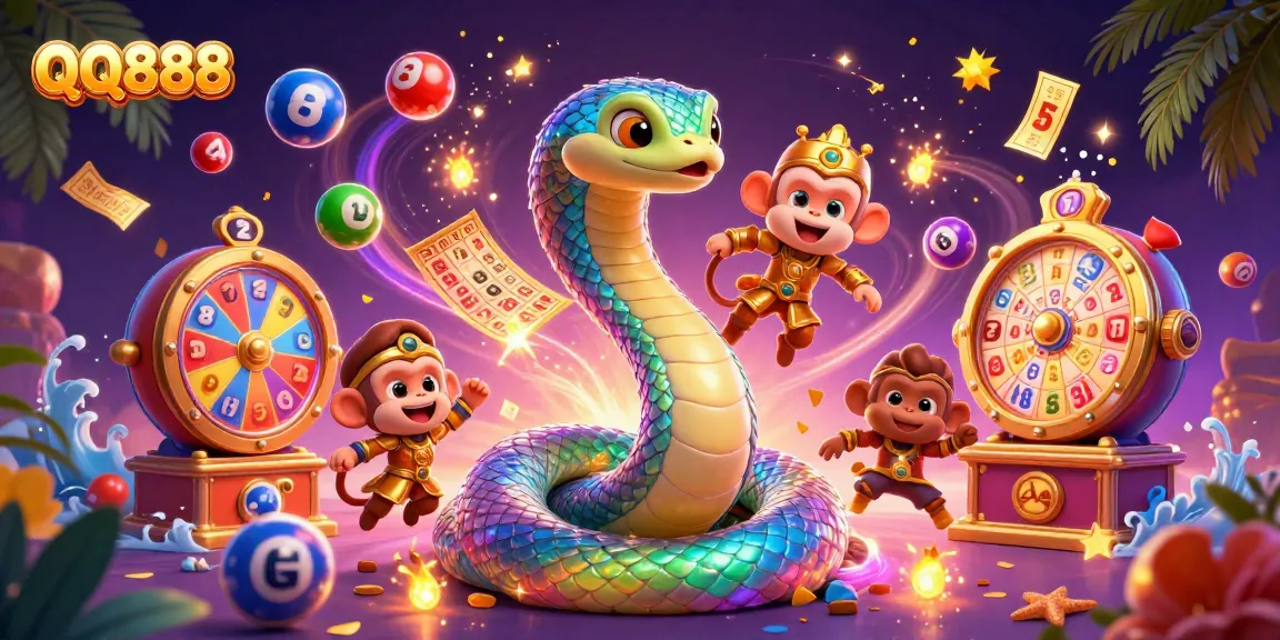 Experience the thrill of QQ888 with vibrant casino elements and enchanting characters in this playful illustration.