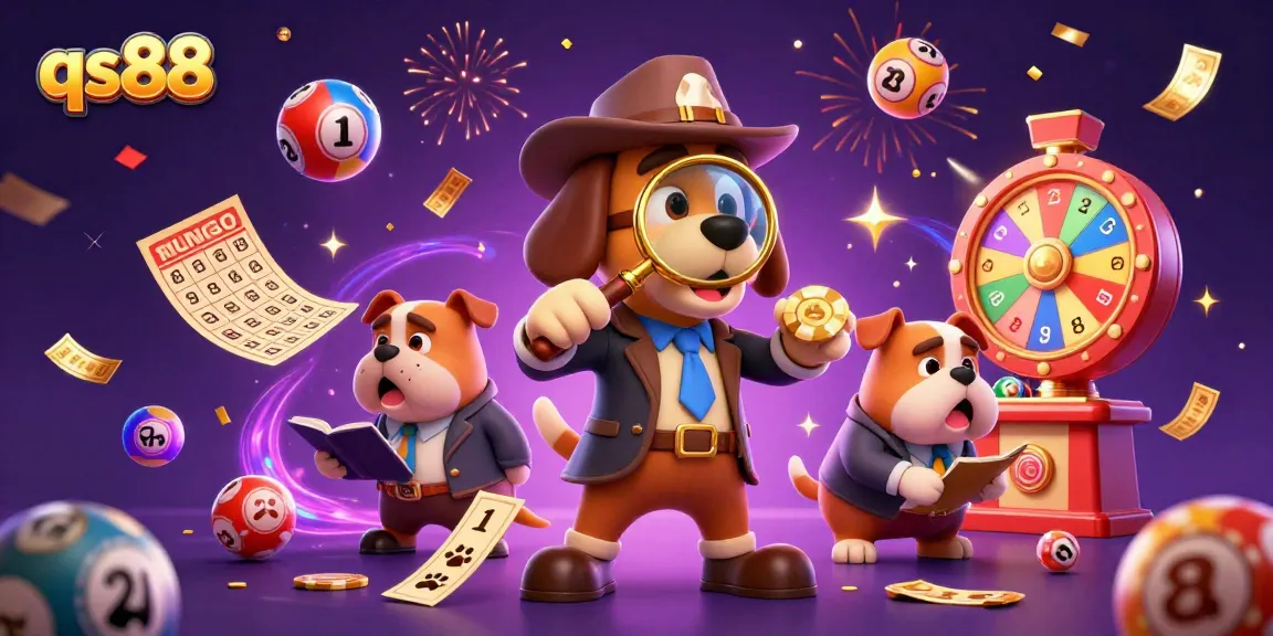 Explore qs88's vibrant casino scene with characters finding treasure among dynamic games.